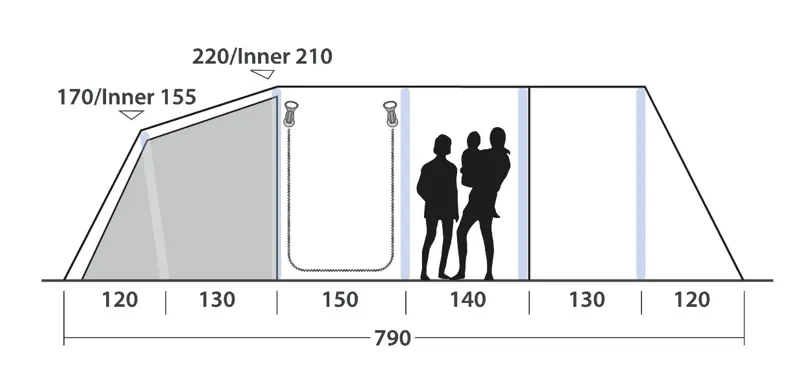 Outwell Wood Lake 7ATC Inflatable Tent - 2022 Model-3
